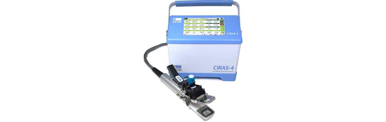 No deje que su tamaño compacto le engañe. El sistema de fotosíntesis portátil CIRAS-4 de fotosíntesis portátil es una herramienta rápida y portátil que elevará su experiencia de investigación. Su avanzado software es excepcionalmente intuitivo y personalizable. Puede gestionar los controles ambientales, así como la forma de ver sus datos, todo desde la pantalla táctil. Es tan fácil de usar que puede empezar a tomar mediciones nada más sacarlo de la caja.